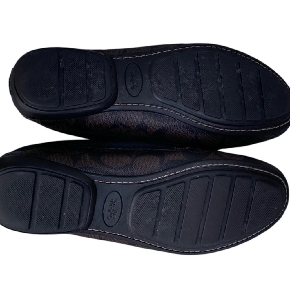COACH Women's Olympia Pebble Grain Flat Slip On Loafers, Leather Brown 7.5 B - Picture 9 of 10